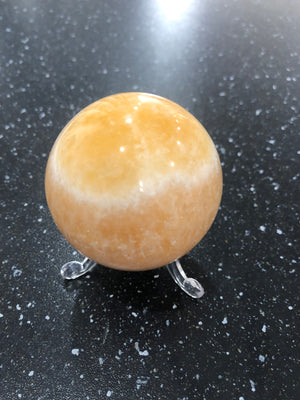 Yellow calcite sphere