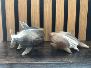 Agate Shark Carvings
