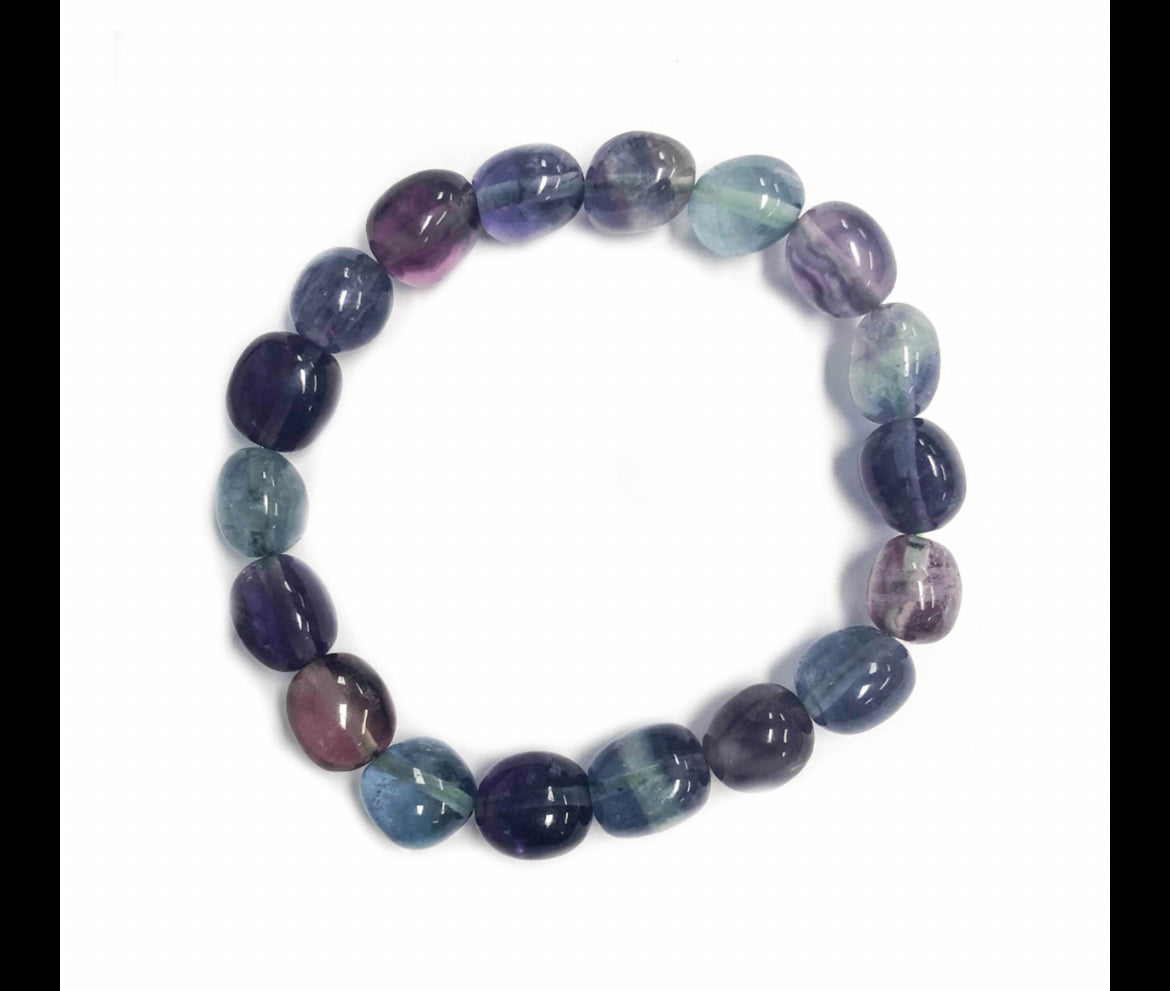 Fluorite nugget bracelet