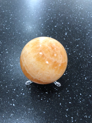 Yellow calcite sphere