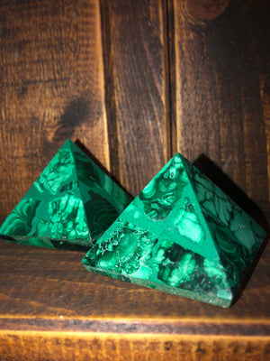 Malachite pyramid