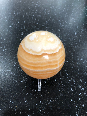 Yellow calcite sphere