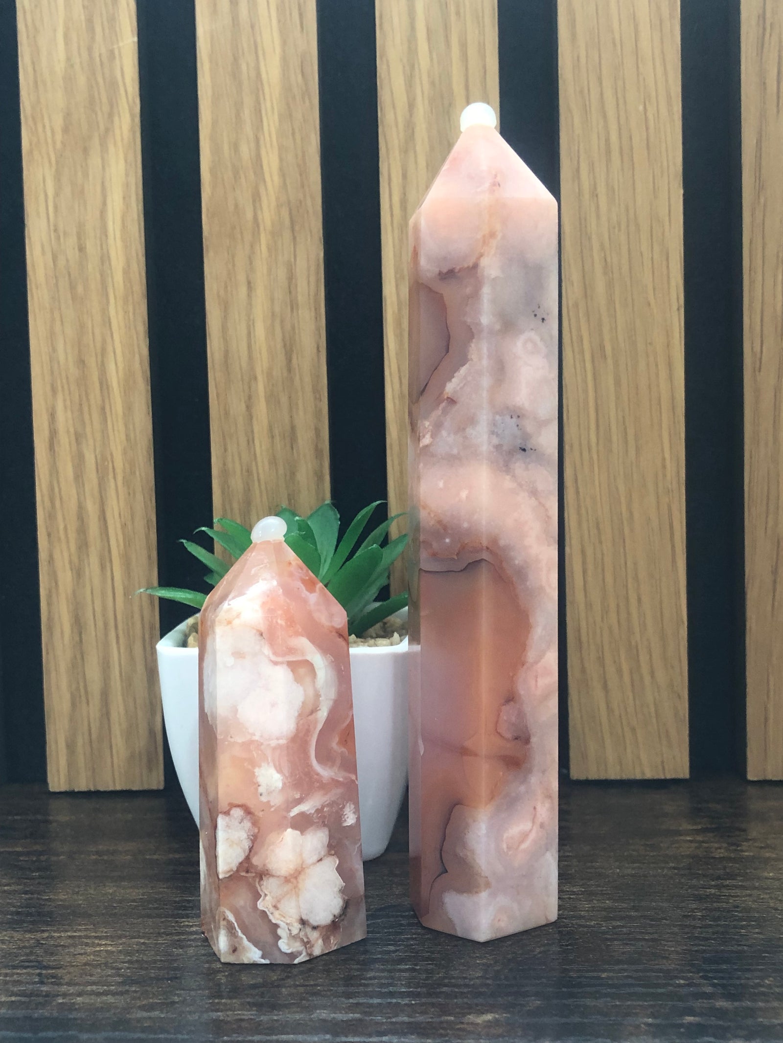 Carnelian Flower Agate Towers