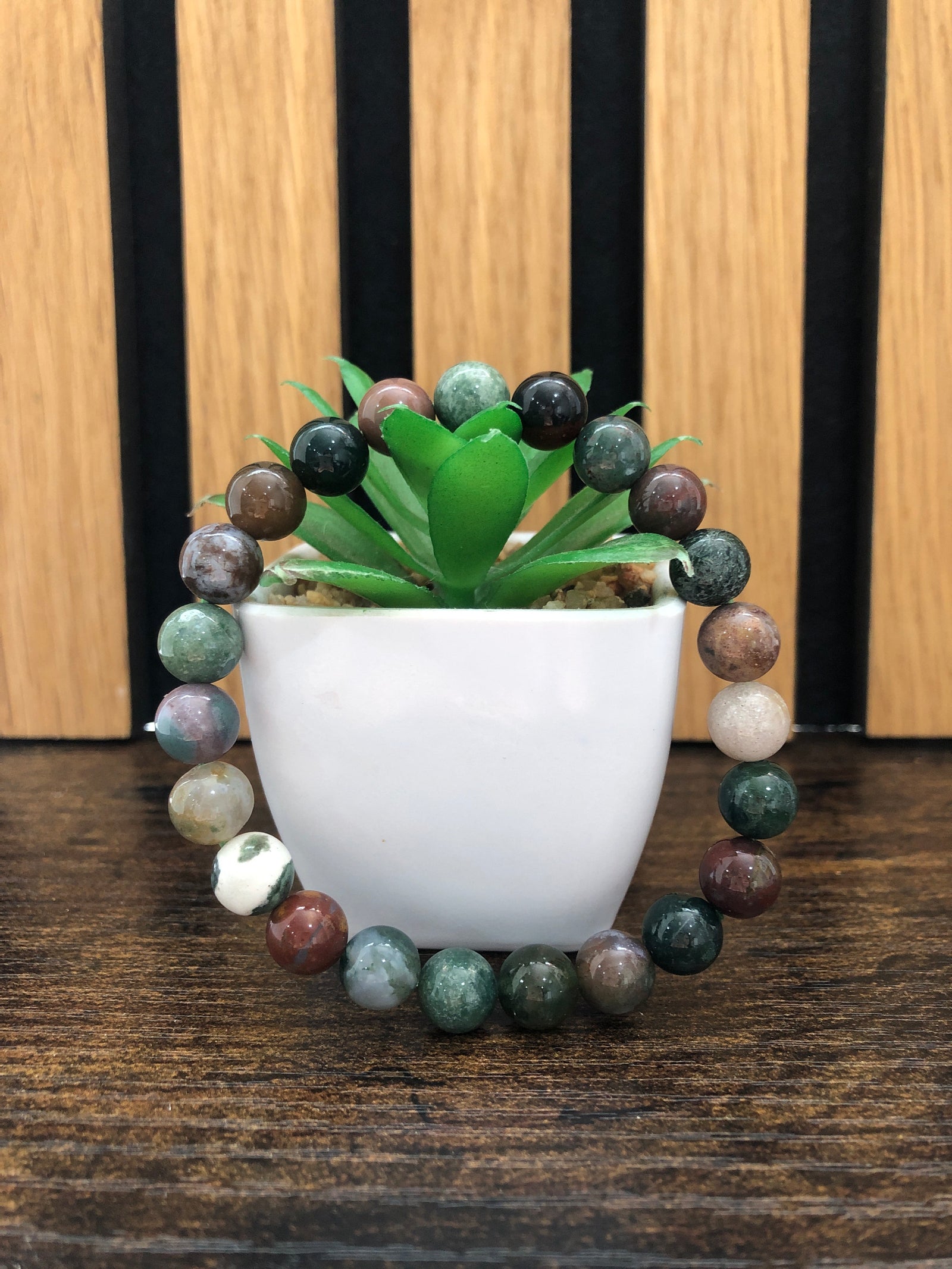 Moss agate bracelet