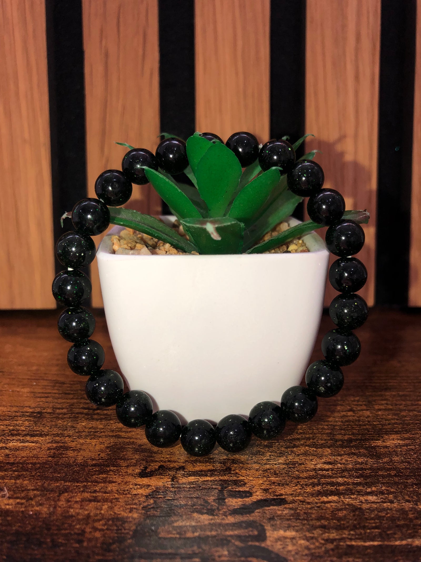 Green sandstone bracelet