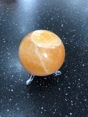 Yellow calcite sphere