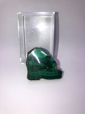 Malachite slices with box