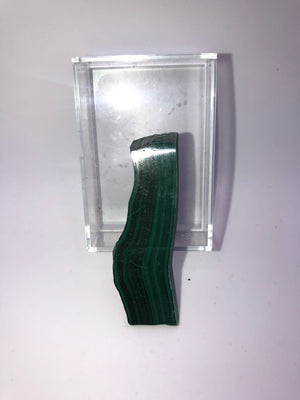 Malachite slices with box