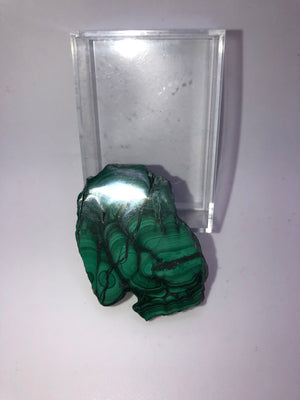 Malachite slices with box