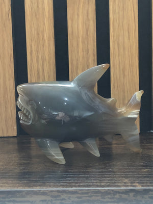Agate Shark Carvings