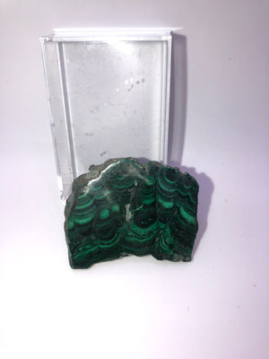 Malachite slices with box