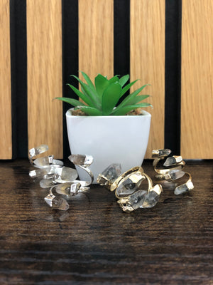 Layered crystal point rings