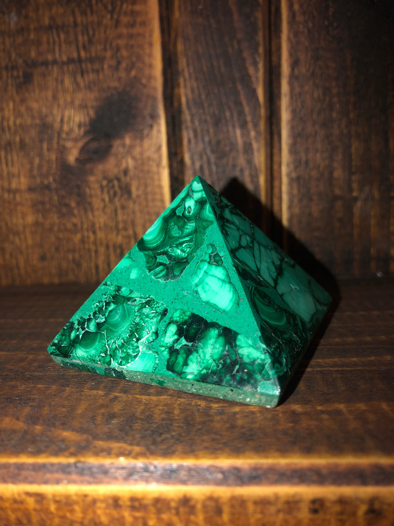 Malachite pyramid