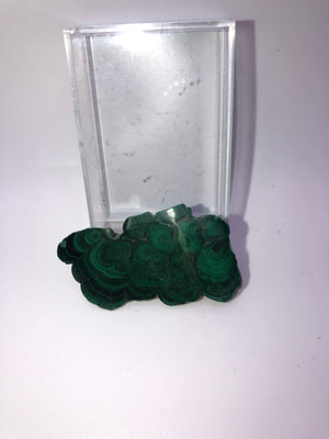 Malachite slices with box