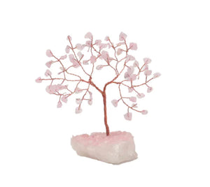 Gemstone trees with Quartz base