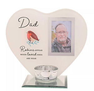 THOUGHTS OF YOU TEA LIGHT HOLDER WITH PHOTO robin