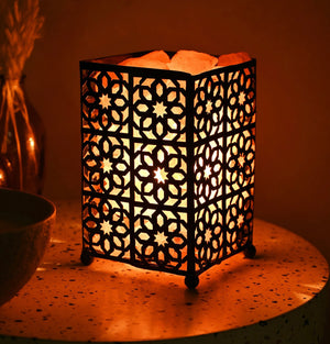 SERENITY HIMALAYAN SALT LAMP BASKET - MOROCCAN STYLE