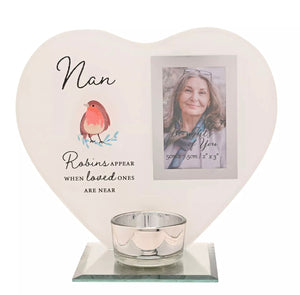 THOUGHTS OF YOU TEA LIGHT HOLDER WITH PHOTO robin