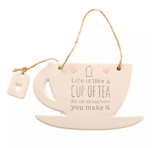 TEACUP HANGING PLAQUE