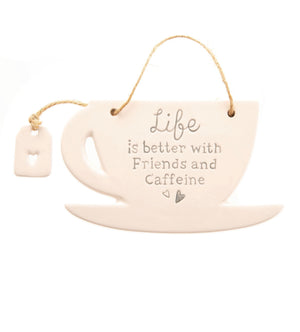 TEACUP HANGING PLAQUE