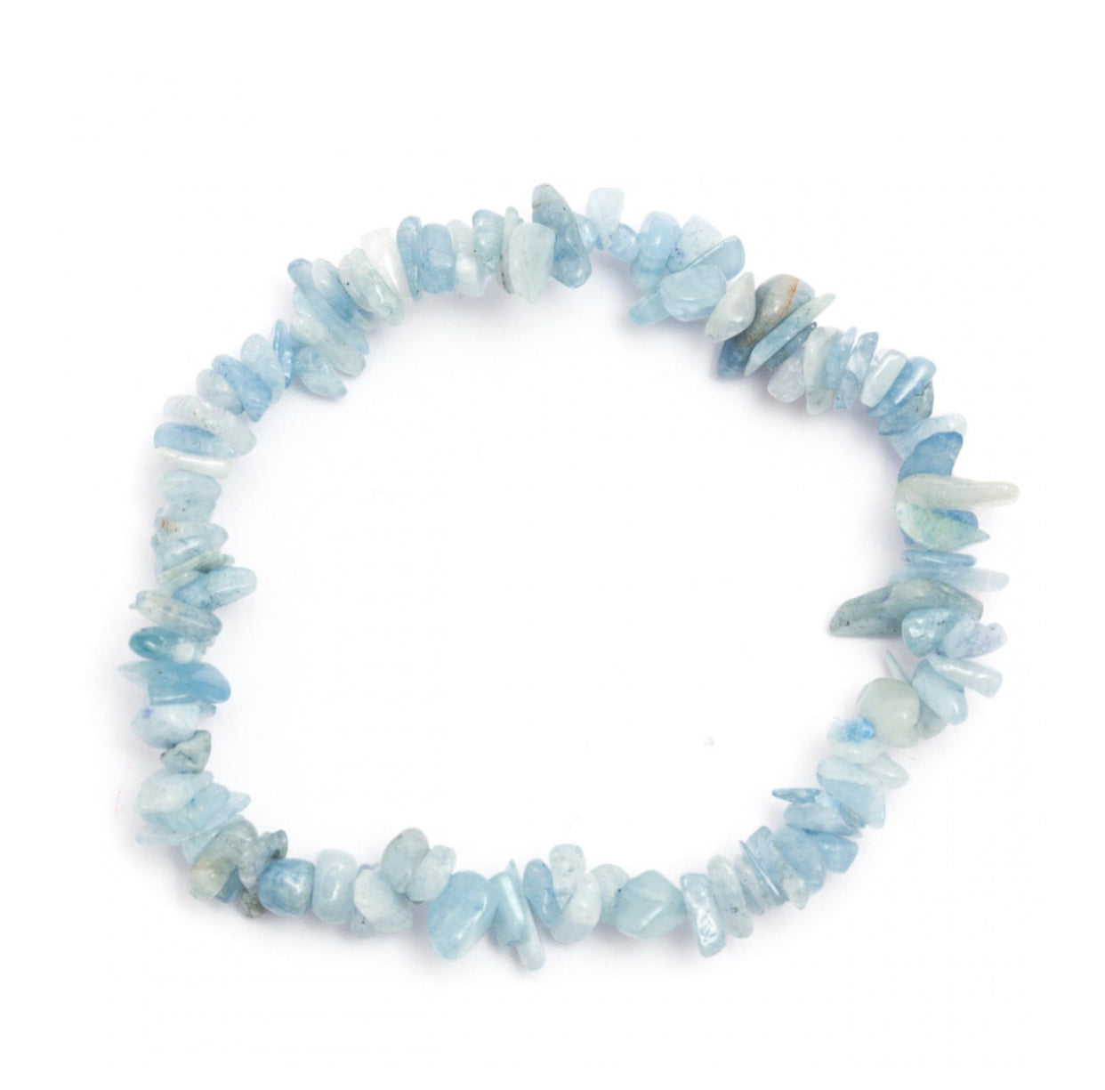 Aquamarine chip bracelet