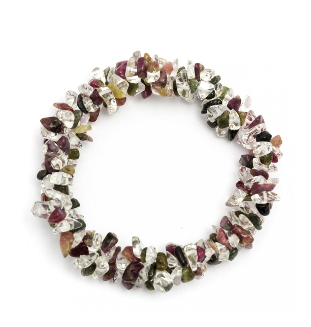 Mixed tourmaline chip bracelet