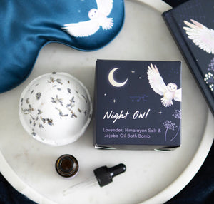 NIGHT OWL LAVENDER, HIMALAYAN SALT & JOJOBA BATH BOMB
