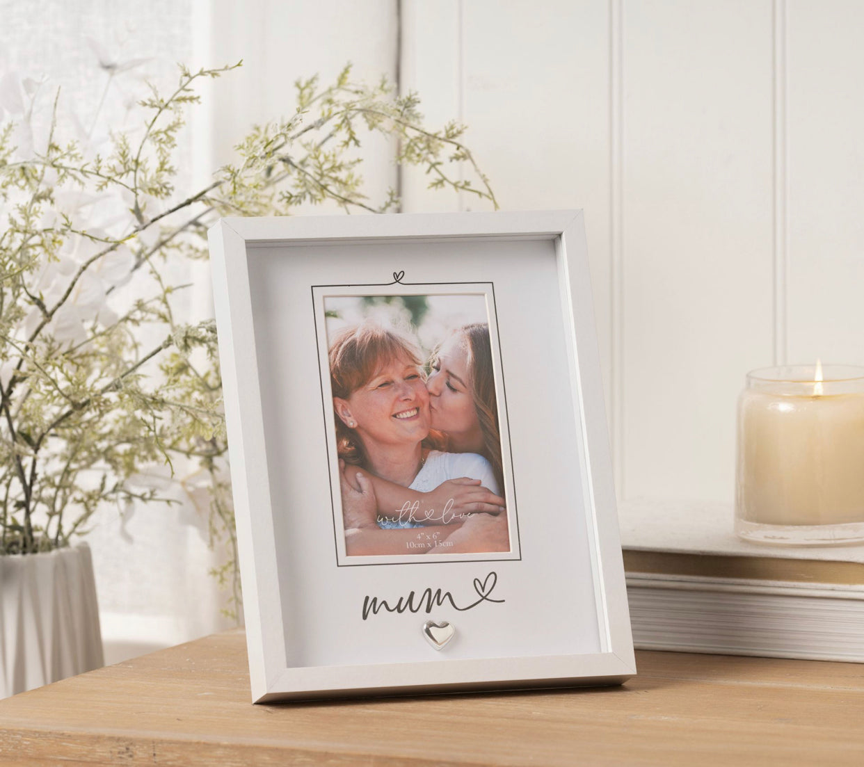 WITH LOVE HEARTLINES FRAME 4" X 6"