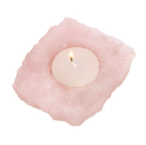 Rose Quartz tea light holder