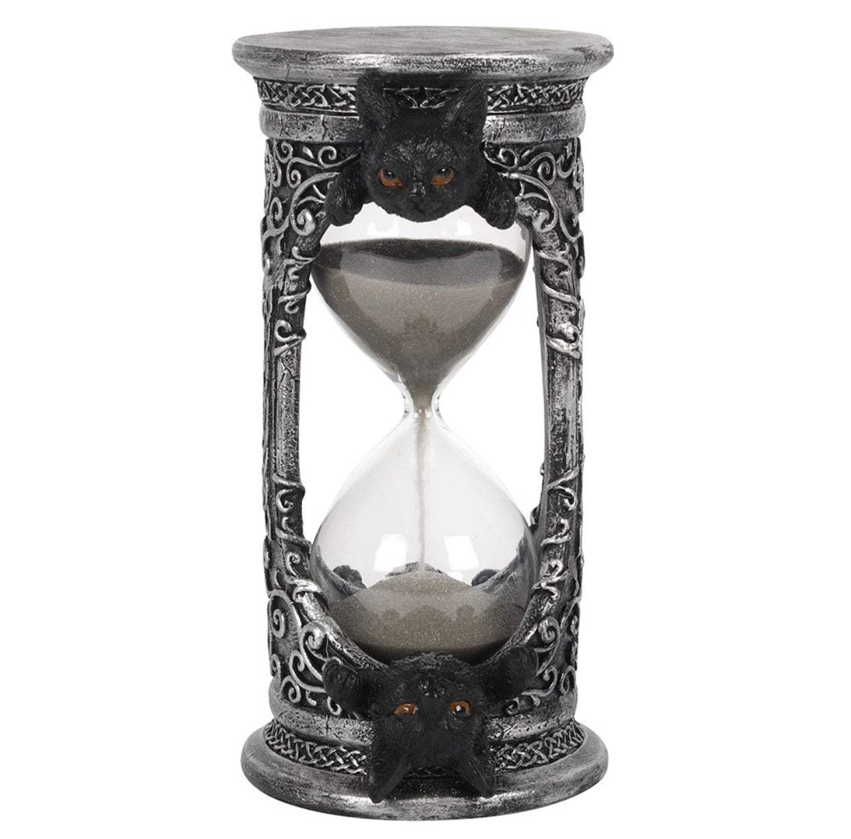 17CM BLACK CAT HOURGLASS TIMER