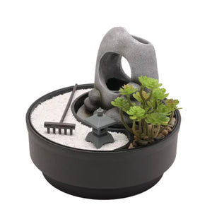 BUDDHA ZEN GARDEN INDOOR WATER FEATURE WITH LIGHT