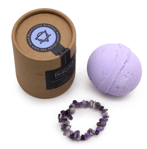 Gemstone bracelet bath bomb