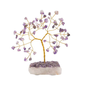 Gemstone trees with Quartz base