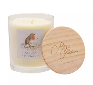 MEG HAWKINS 250G CANDLE - ROBIN ORANGE & CINNAMON