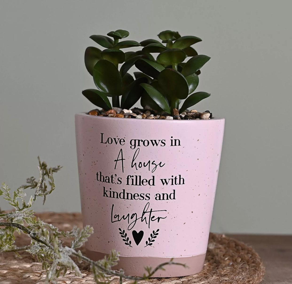 MOMENTS FAUX SUCCULENT LOVE GROWS