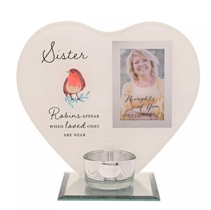 THOUGHTS OF YOU TEA LIGHT HOLDER WITH PHOTO robin