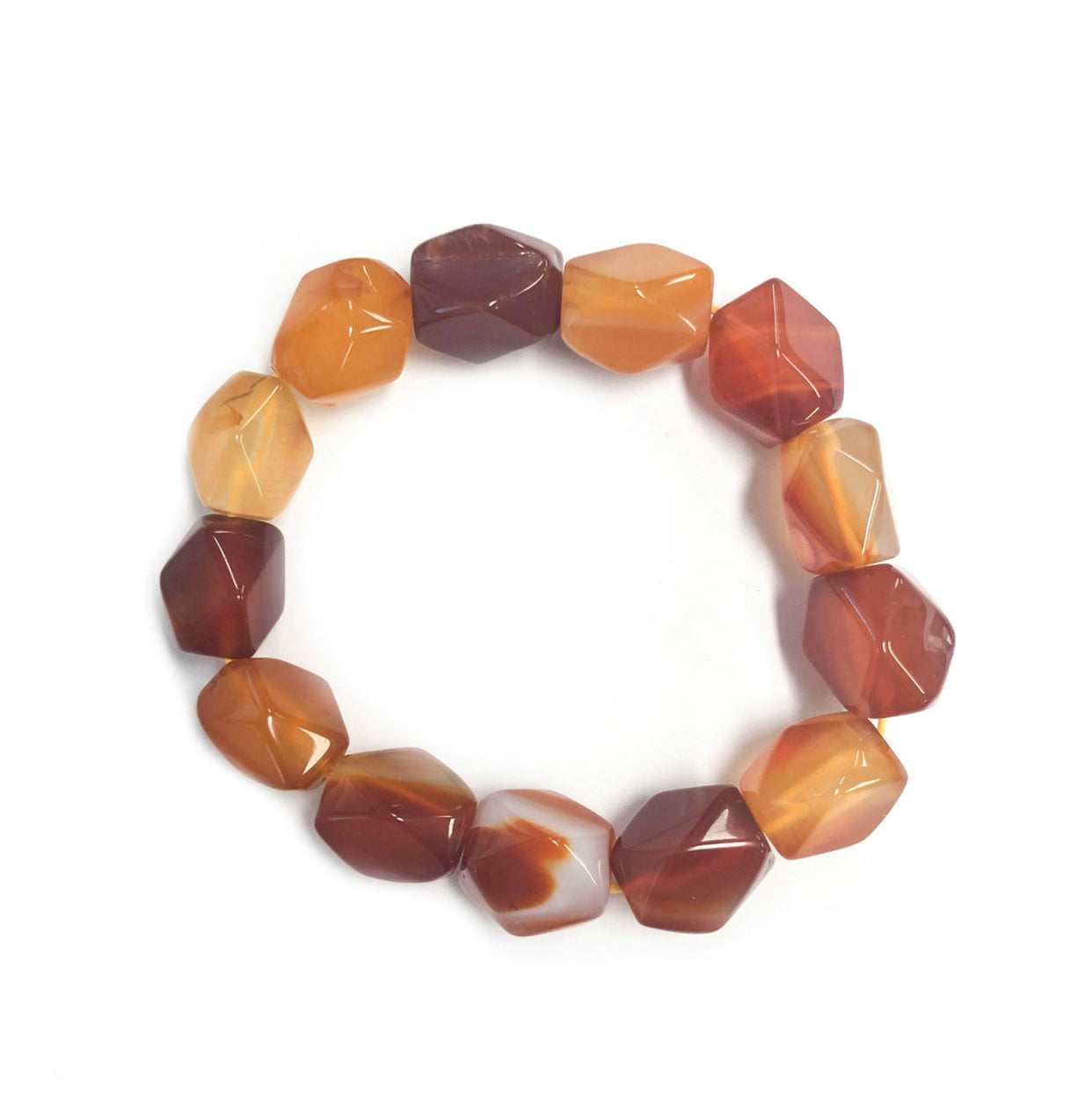 Carnelian nugget bracelet