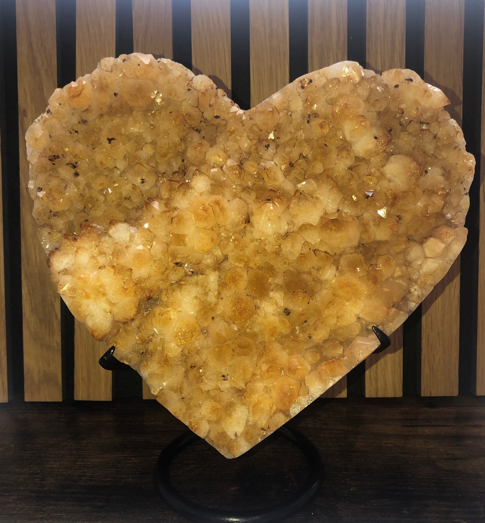 XL Citrine heart