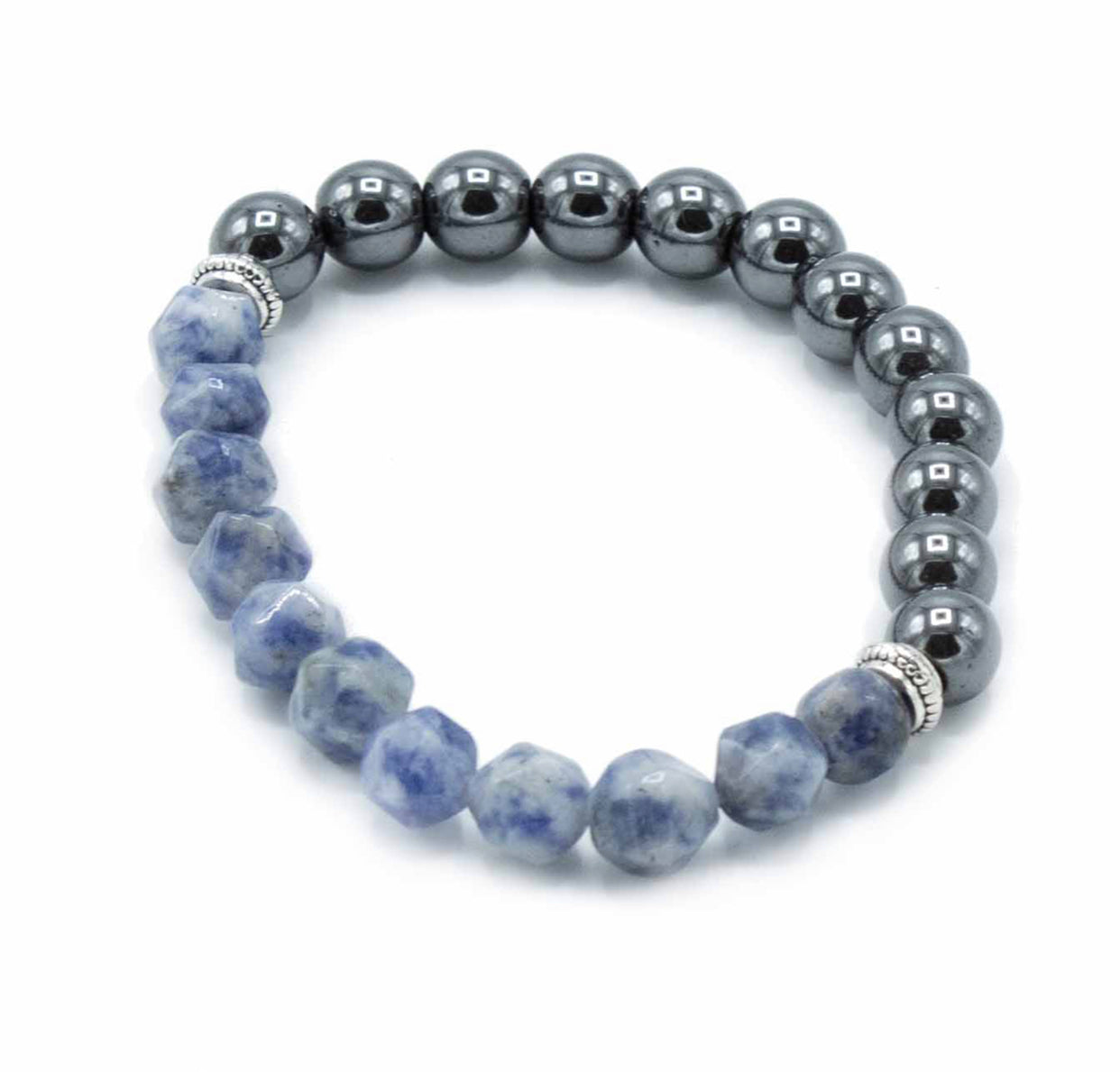 Magnetic sodalite bracelet