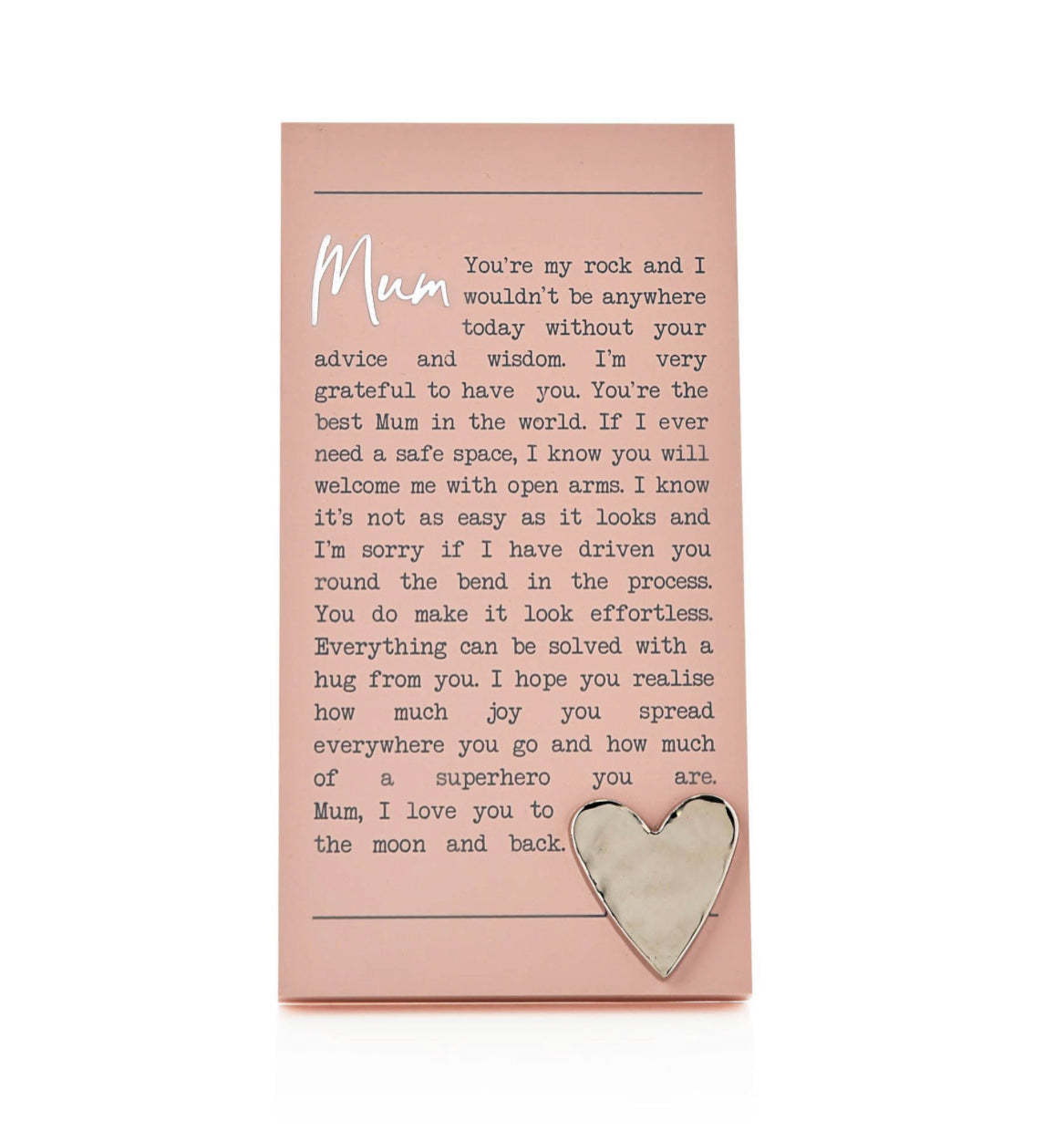 MOMENTS STANDING PLAQUE - MUM