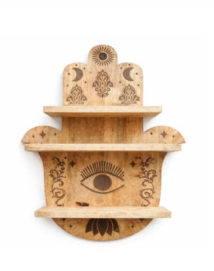 Hamsa Shaped Wall Shelf