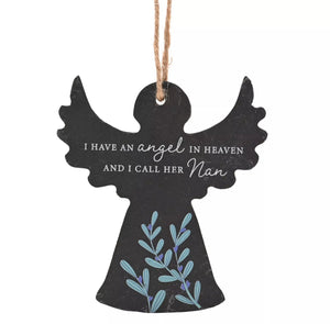 SLATE ANGEL HANGING PLAQUE