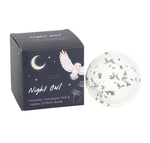 NIGHT OWL LAVENDER, HIMALAYAN SALT & JOJOBA BATH BOMB