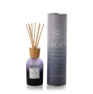 SERENITY UPLIFT GLASS DIFFUSER 220ML DRAGONFRUIT, GRAPEFRUIT