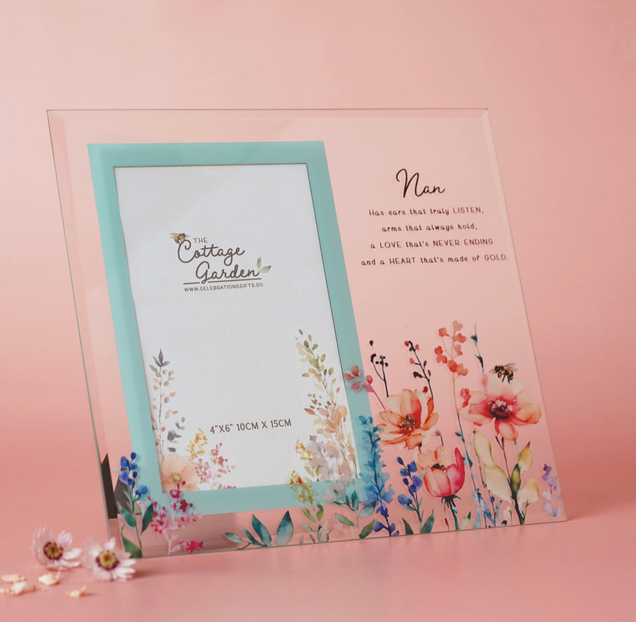 THE COTTAGE GARDEN GLASS PHOTO FRAME - NAN