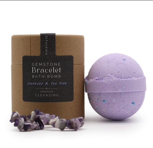 Gemstone bracelet bath bomb