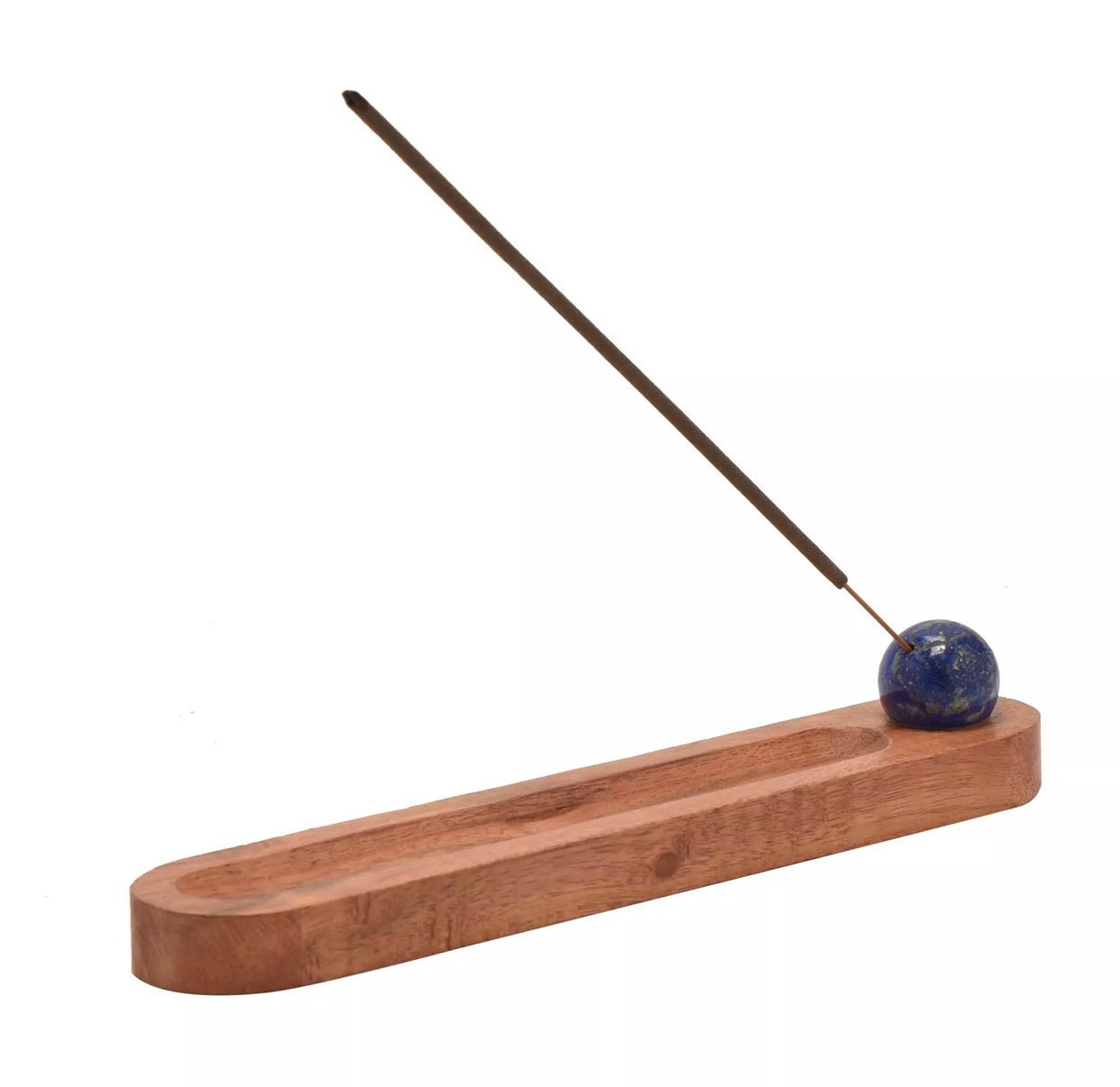 SERENITY WOODEN INCENSE HOLDER - LAPIS BALL