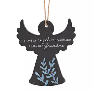 SLATE ANGEL HANGING PLAQUE