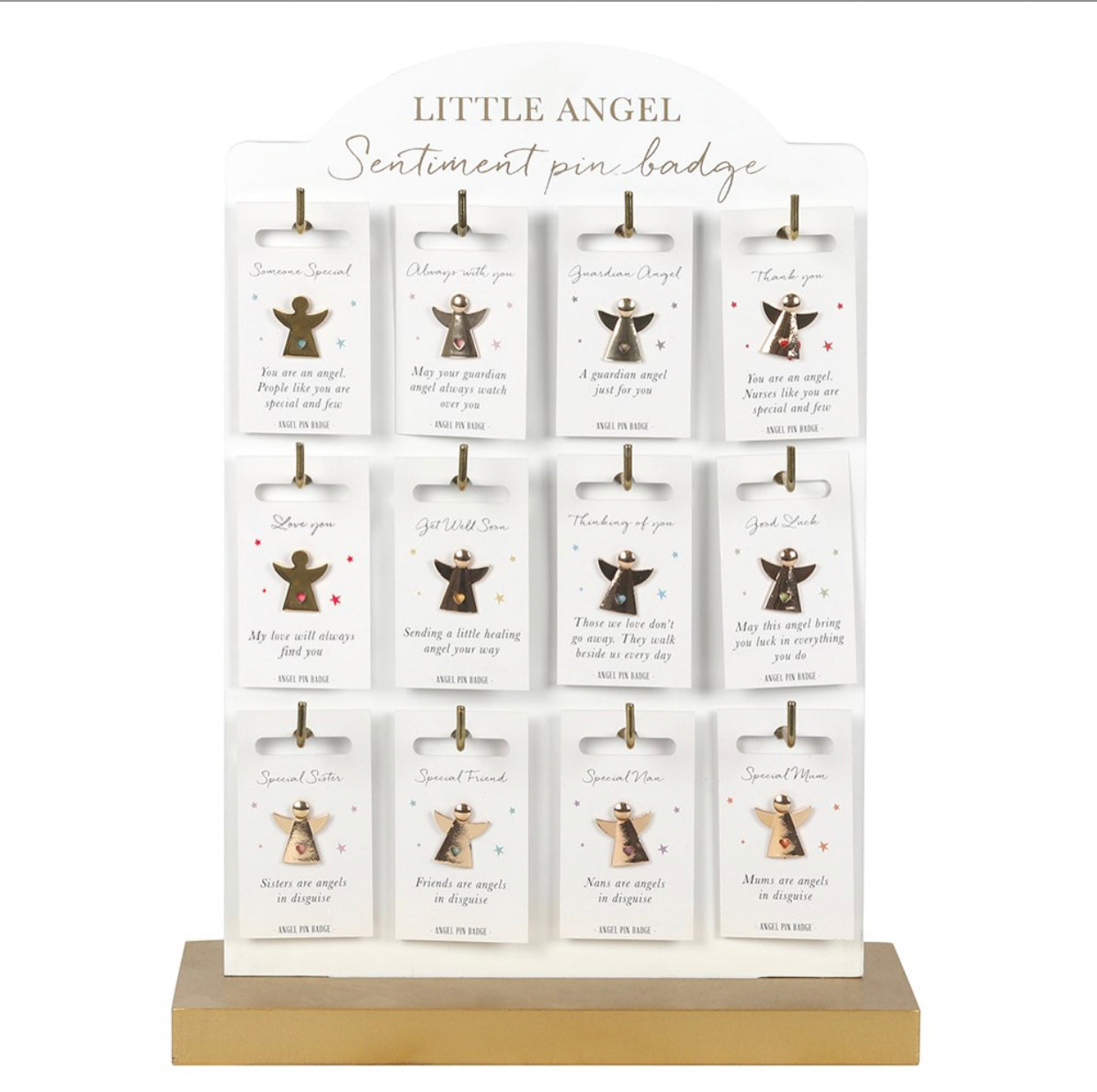 Little angels sentiment pin badge