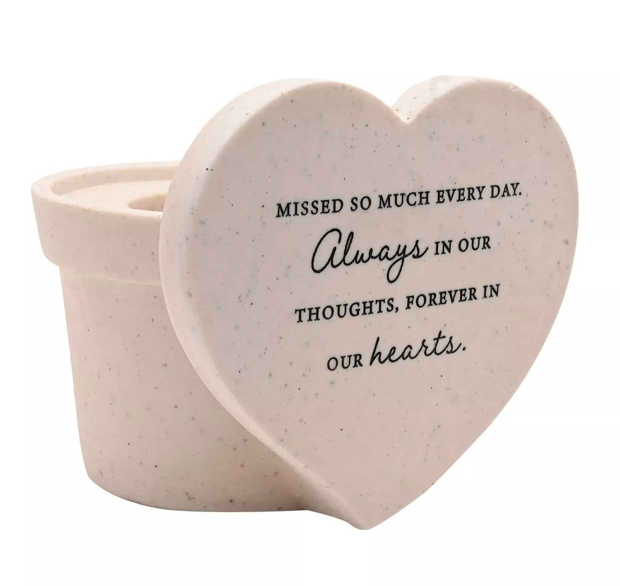 THOUGHTS OF YOU GRAVESIDE HEART VASE